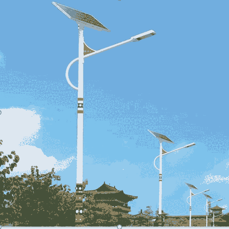 太陽能路燈6米村用路燈，遛彎需要的光亮我們帶給您